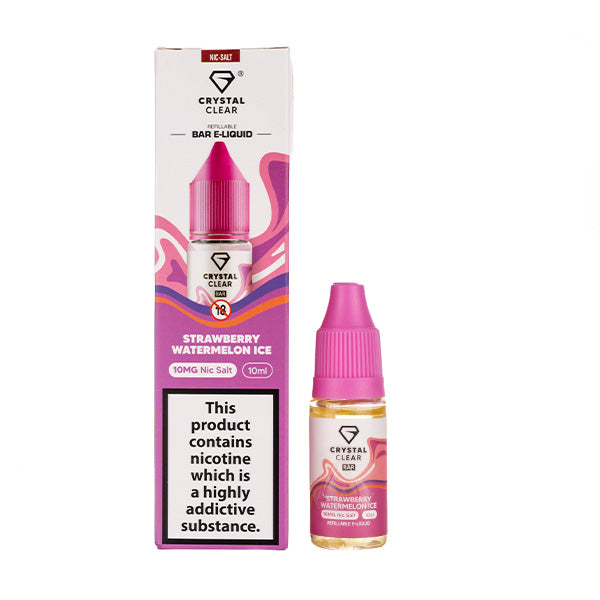 Crystal Clear Strawberry Watermelon Ice Nic Salt E-Liquid | Any 3 for £10