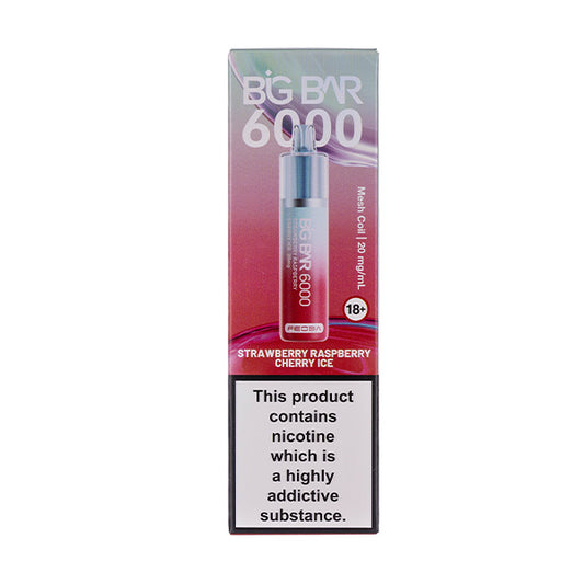 Feoba Big Bar 6000 Disposable Vape - Strawberry Cherry Ice