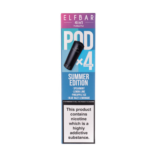 Summer Edition 4 in 1 Prefilled Pods by Elf Bar - 4 Pack