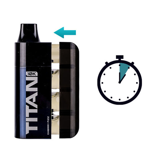 Titan 10k Rechargeable Disposable Vape - Place cover back on & wait