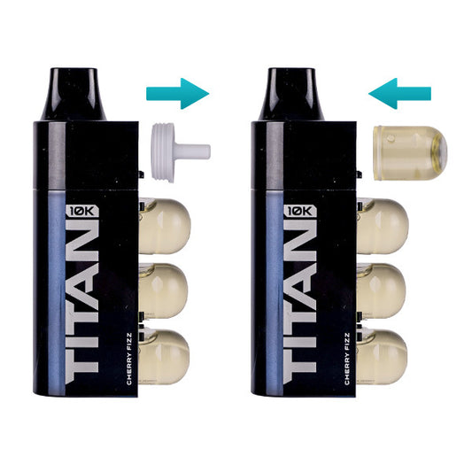 Titan 10k Rechargeable Disposable Vape Remove Bung