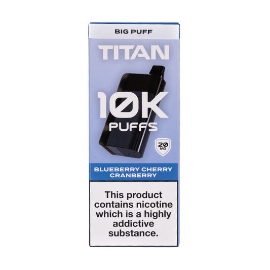 Titan 10k Rechargeable Disposable Vape - Blueberry Cherry Cranberry Flavour