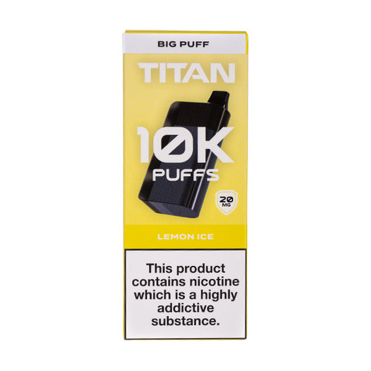 Titan 10k Rechargeable Disposable Vape - Lemon Ice Flavour