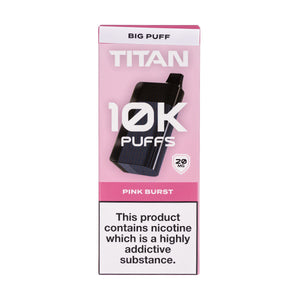 Titan 10k Rechargeable Disposable Vape - Pink Burst Flavour