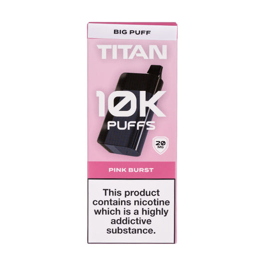 Titan 10k Rechargeable Disposable Vape - Pink Burst Flavour