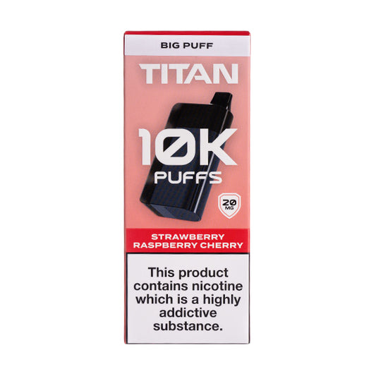 Titan 10k Rechargeable Disposable Vape - Strawberry Raspberry Cherry Flavour