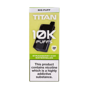 Titan 10k Rechargeable Disposable Vape - Strawberry Kiwi Watermelon Flavour