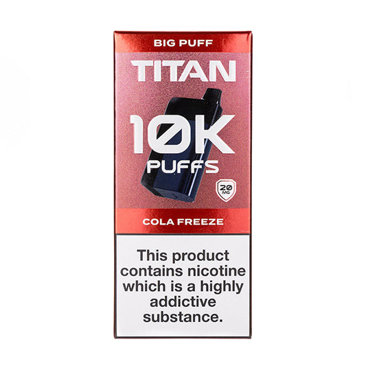 Titan 10k Rechargeable Disposable Vape - Cola Freeze