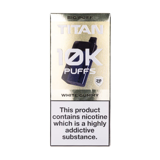 Titan 10k Rechargeable Disposable Vape - White Gummy