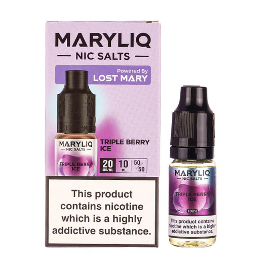 Triple Berry Ice Nic Salt E-Liquid by Maryliq - 10ml Bottle & Box