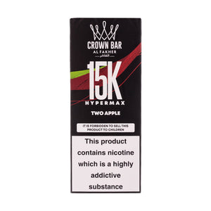 Al Fakher Crown Bar Hypermax 15k Disposable Vape - Two Apple