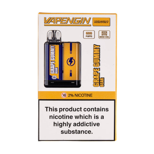 Vapengin Mercury Disposable Vape in Grape Gummy Flavour