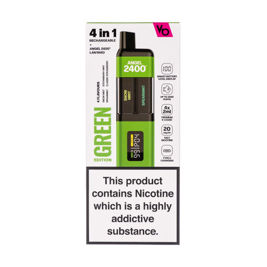 Vapes Bar Angel 2400 Pod Kit - Green Edition