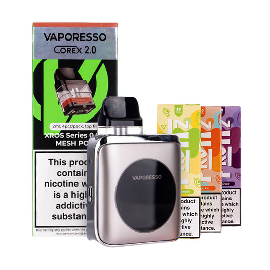 Vaporesso XROS 4 Nano Pod Kit Bundle - Titanium Silver