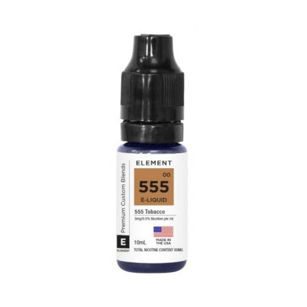 555 Tobacco E Liquid by Element 10ml High PG Vape Superstore