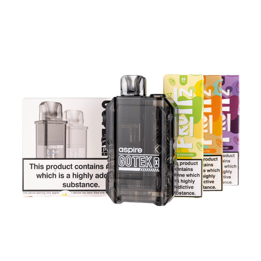 Aspire GoTek X Pod Kit Bundle - Translucent Black