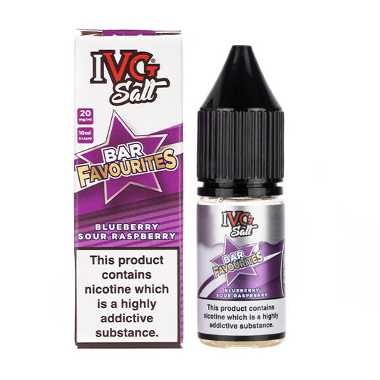 Blueberry Sour Raspberry Nic Salt E-Liquid by IVG Bar Favourites