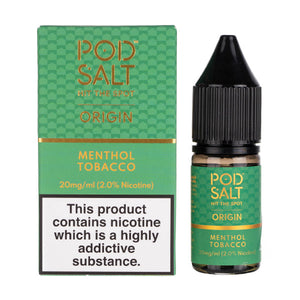 Menthol Tobacco Nic Salt by Pod Salt Origin (Bottle & Box)