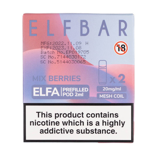 Mixed Berries Elfa Prefilled Pods by Elf Bar