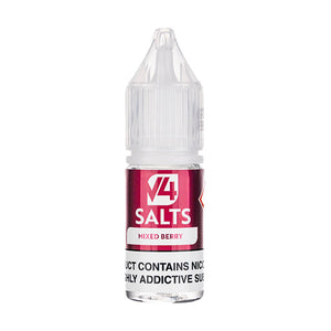 Image of V4 Vapour's Mixed Berry 10ml Nic Salt E-Liquid Bottle