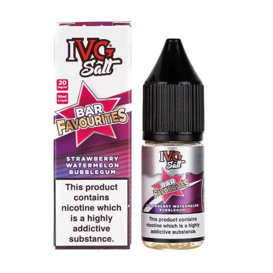 Strawberry Watermelon Bubblegum Nic Salt E-Liquid by IVG Bar Favourites